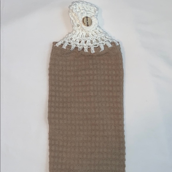 Hand Crafted Crocheted Top Hanging Kitchen Towels - Picture 3 of 5